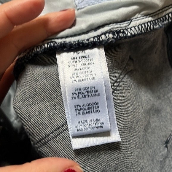 FRAME Le Bell Crop Lace-up Jeans in Hayworth 27 - Picture 11 of 12